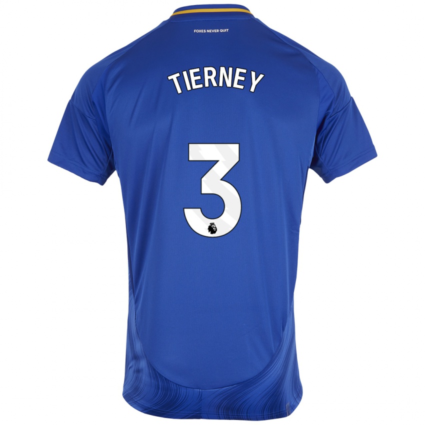 Homem Camisola Sam Tierney #3 Azul Branco Principal 2024/25 Camisa