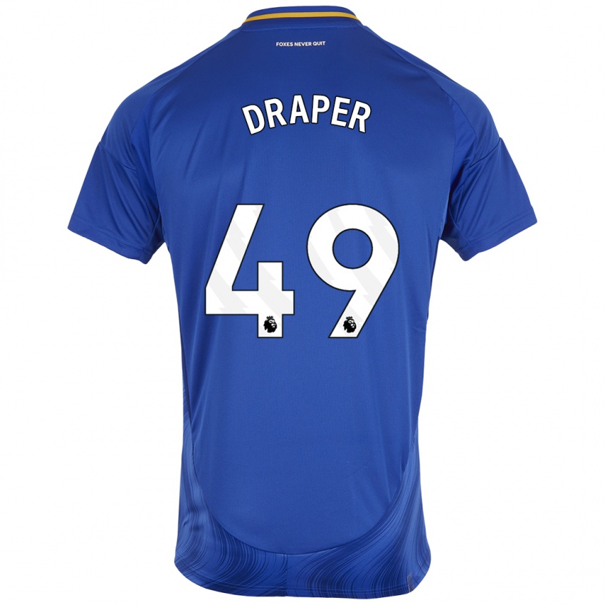 Homem Camisola Denny Draper #49 Azul Branco Principal 2024/25 Camisa