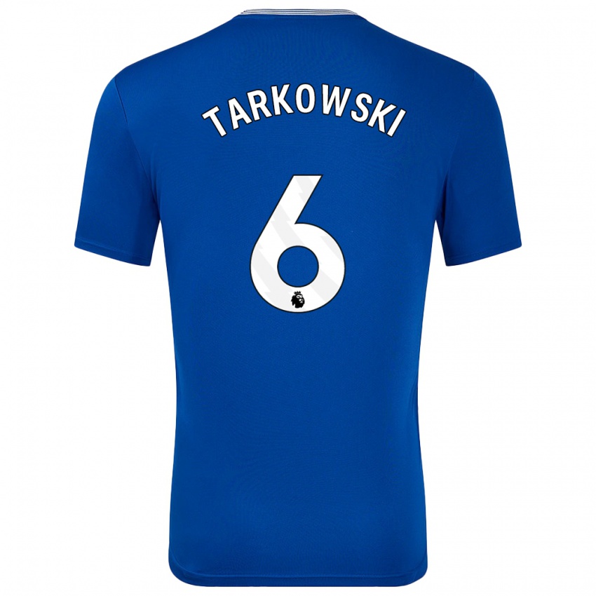 Homem Camisola James Tarkowski #6 Azul Com Principal 2024/25 Camisa