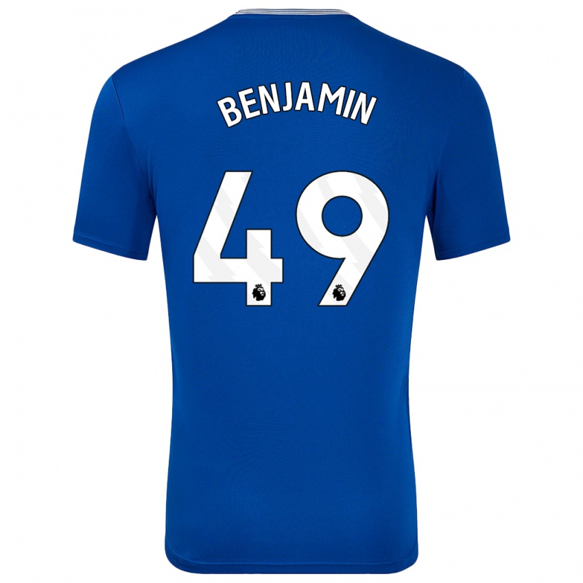 Homem Camisola Omari Benjamin #49 Azul Com Principal 2024/25 Camisa