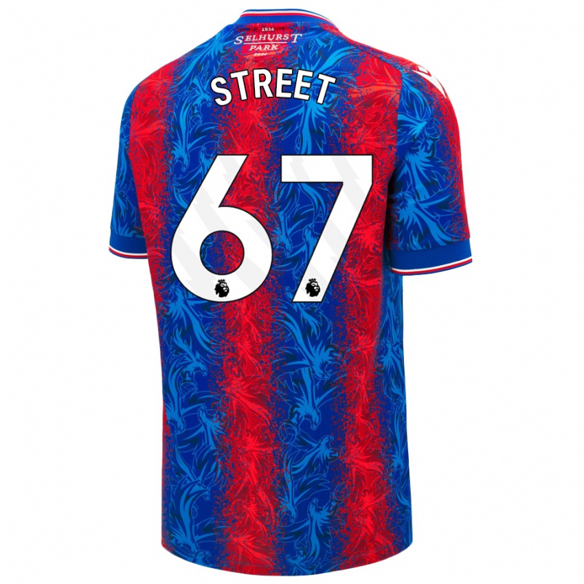 Homem Camisola Rob Street #67 Listras Azul Vermelha Principal 2024/25 Camisa