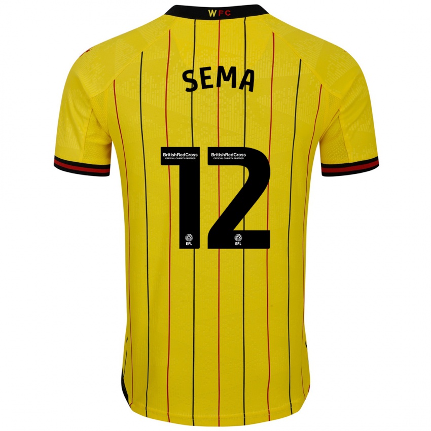 Homem Camisola Ken Sema #12 Preto Amarelo Principal 2024/25 Camisa