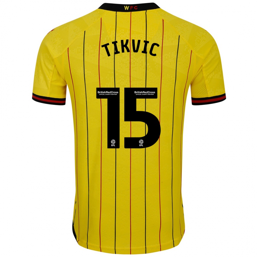 Homem Camisola Antonio Tikvic #15 Preto Amarelo Principal 2024/25 Camisa