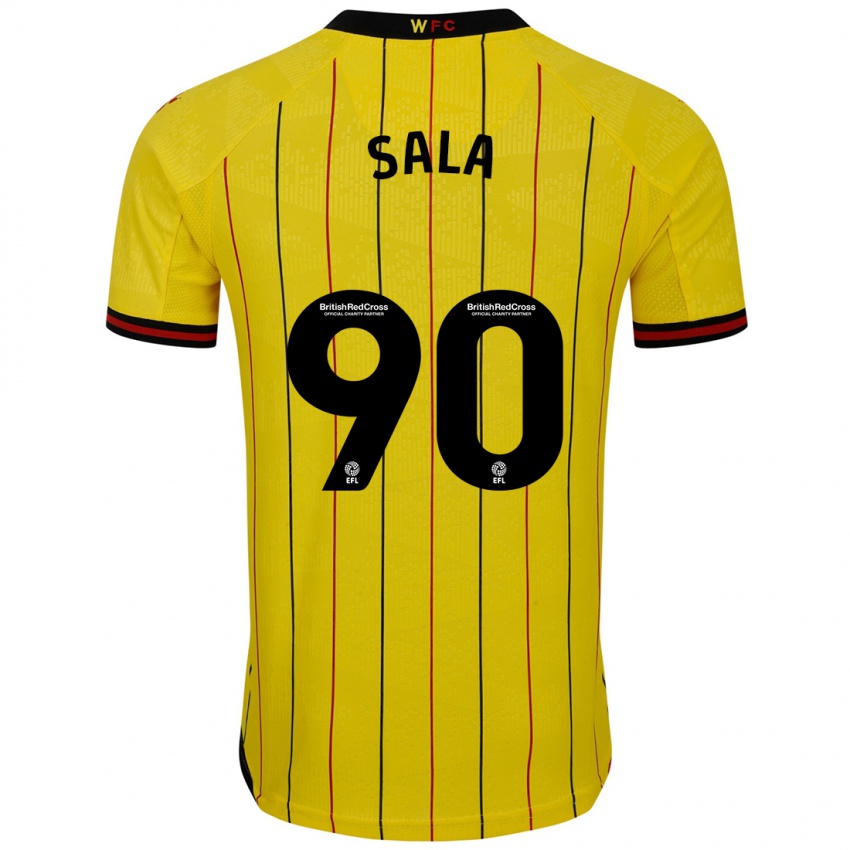 Homem Camisola Joel Sala #90 Preto Amarelo Principal 2024/25 Camisa