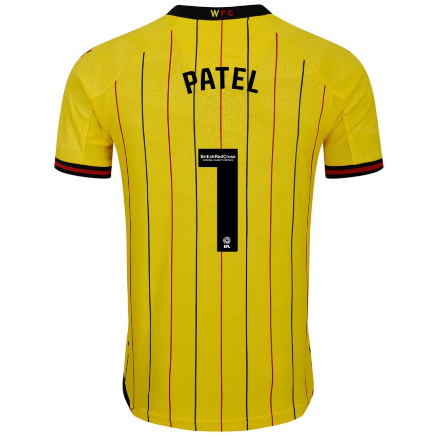 Homem Camisola Safia Middleton-Patel #1 Preto Amarelo Principal 2024/25 Camisa