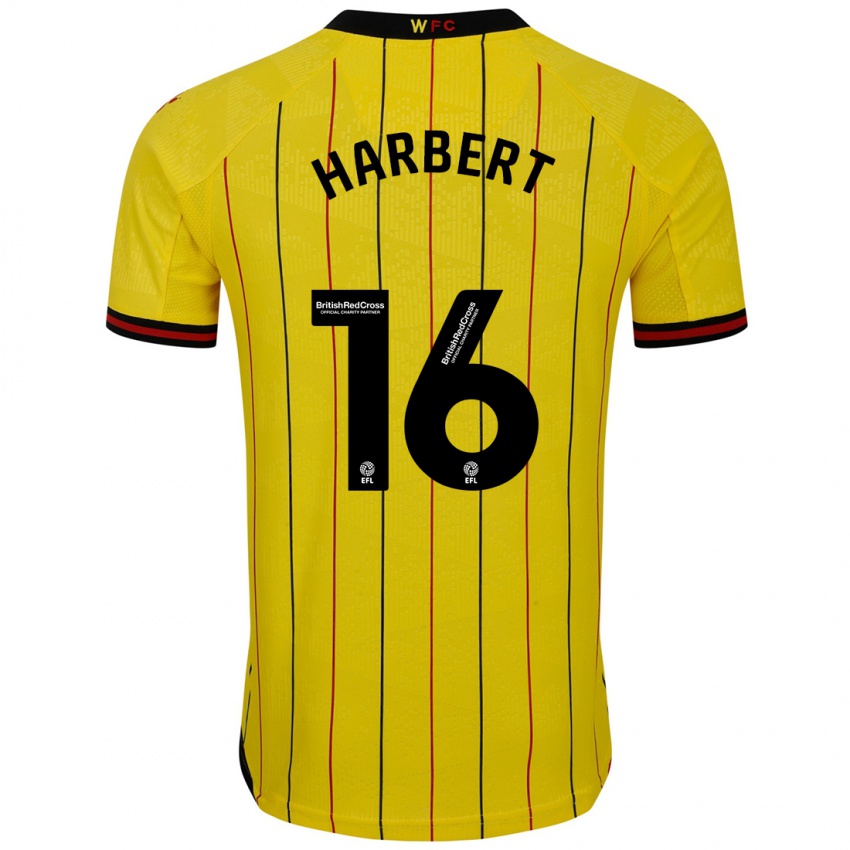 Homem Camisola Laila Harbert #16 Preto Amarelo Principal 2024/25 Camisa