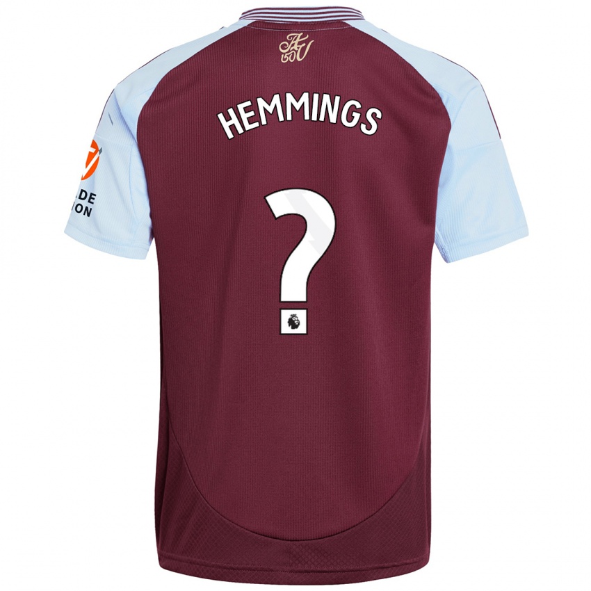 Homem Camisola George Hemmings #0 Crédito Borboleta Azul Principal 2024/25 Camisa