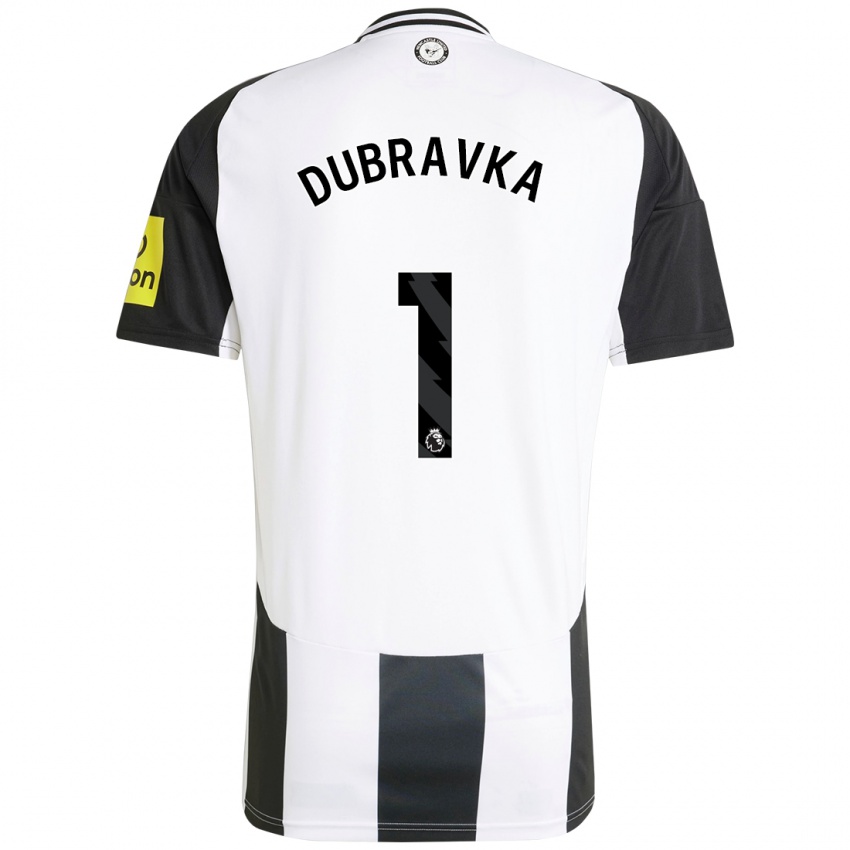 Homem Camisola Martin Dubravka #1 Preto Branco Principal 2024/25 Camisa