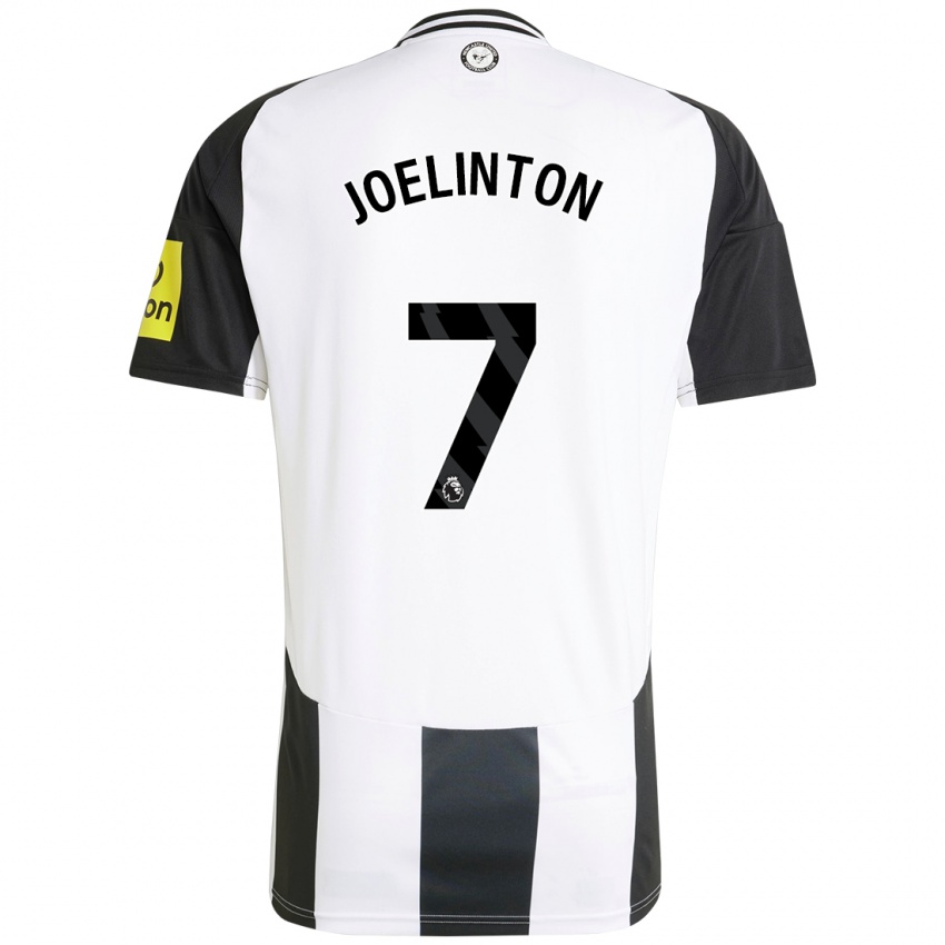 Homem Camisola Joelinton #7 Preto Branco Principal 2024/25 Camisa