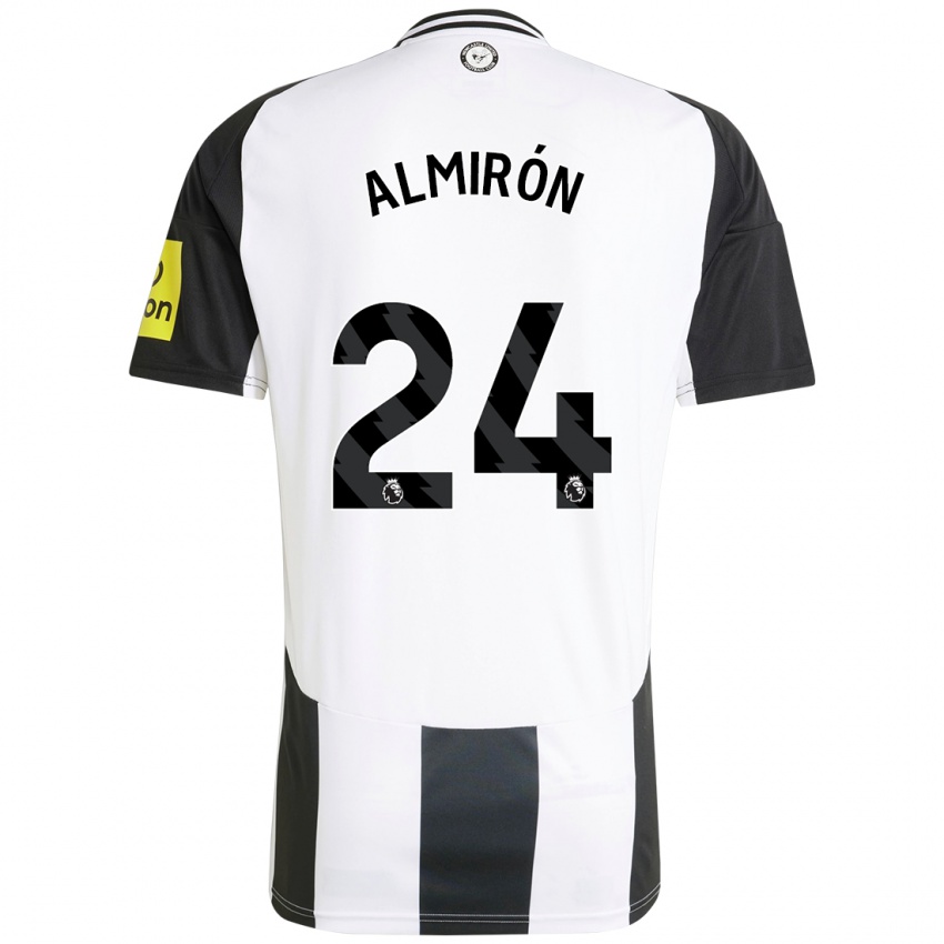 Homem Camisola Miguel Almiron #24 Preto Branco Principal 2024/25 Camisa