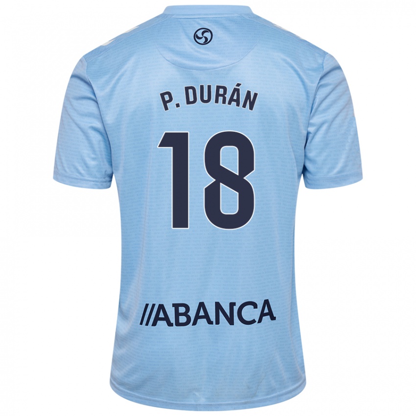 Homem Camisola Pablo Durán #18 Celeiro Azul Principal 2024/25 Camisa