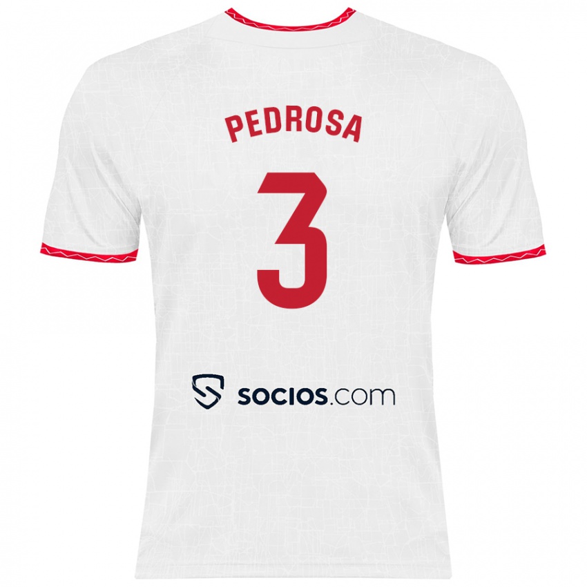 Homem Camisola Adrià Pedrosa #3 Vermelho Branco Principal 2024/25 Camisa