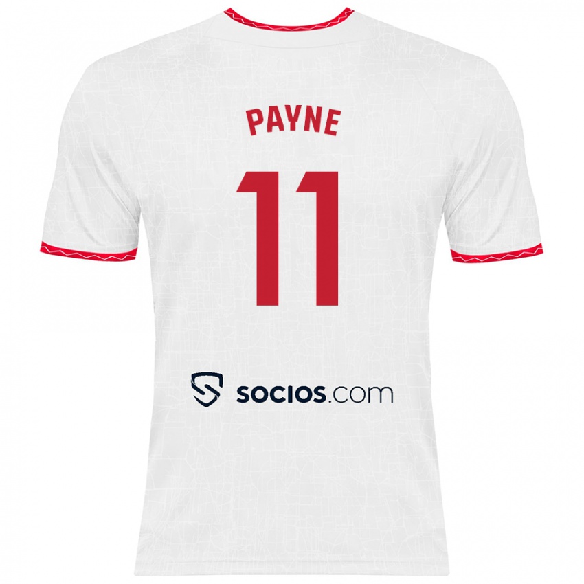 Homem Camisola Antionette Oyedupe Toni Payne #11 Vermelho Branco Principal 2024/25 Camisa