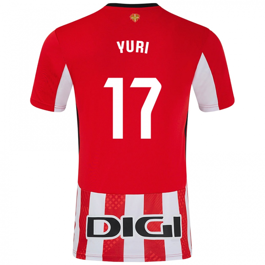 Homem Camisola Yuri Berchiche #17 Branco Vermelho Principal 2024/25 Camisa