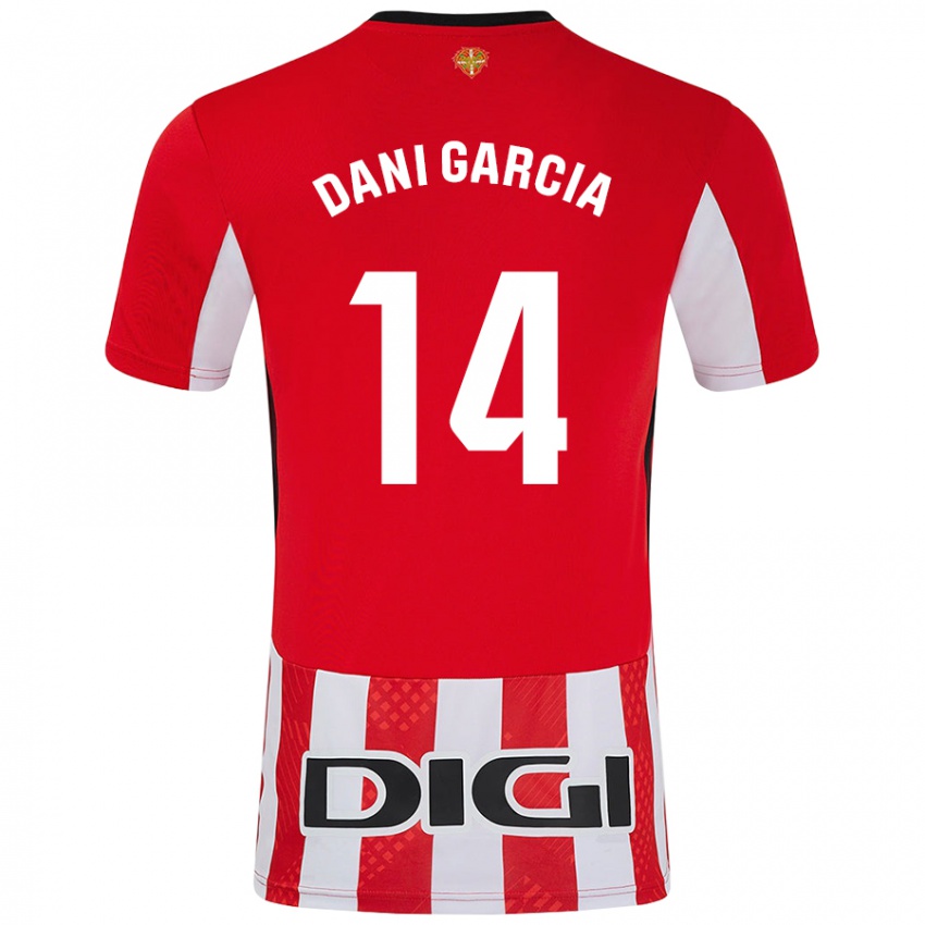 Homem Camisola Dani Garcia #14 Branco Vermelho Principal 2024/25 Camisa