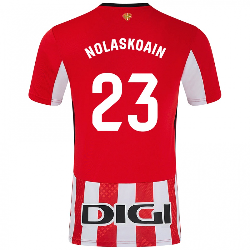 Homem Camisola Peru Nolaskoain #23 Branco Vermelho Principal 2024/25 Camisa