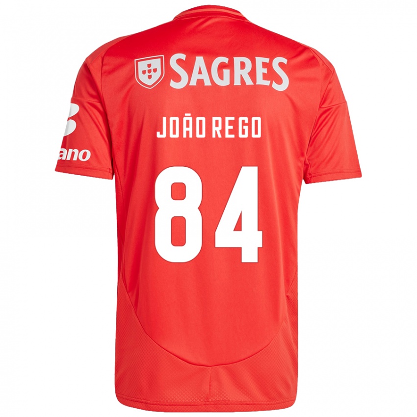 Homem Camisola João Rêgo #84 Vermelho Branco Principal 2024/25 Camisa