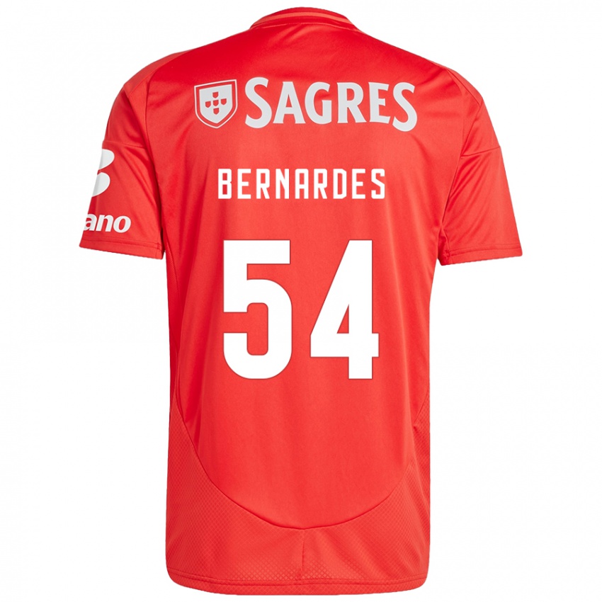 Homem Camisola Bernardes #54 Vermelho Branco Principal 2024/25 Camisa