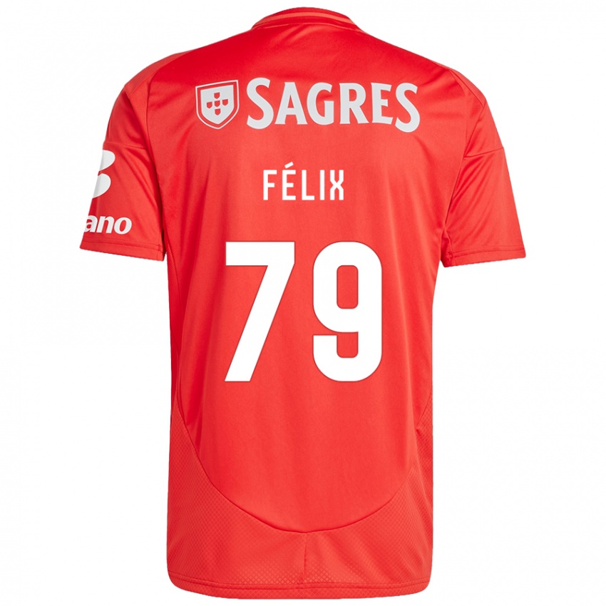 Homem Camisola Hugo Félix #79 Vermelho Branco Principal 2024/25 Camisa