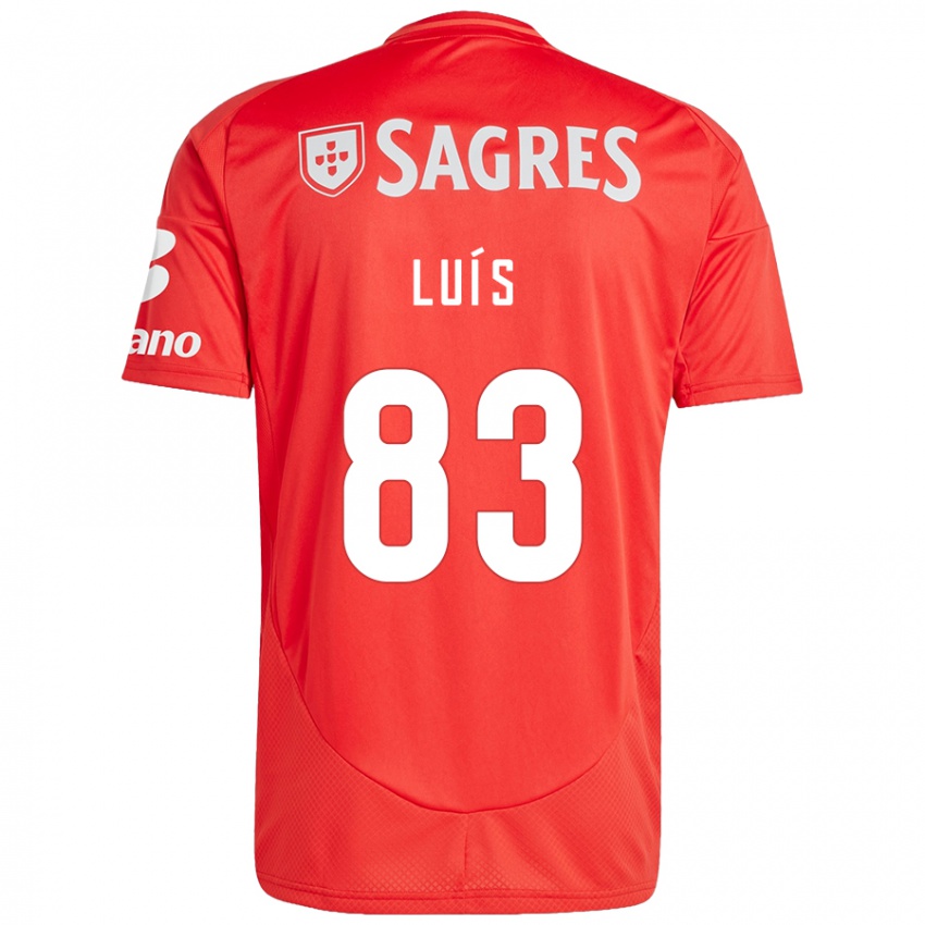 Homem Camisola Rafael Luís #83 Vermelho Branco Principal 2024/25 Camisa