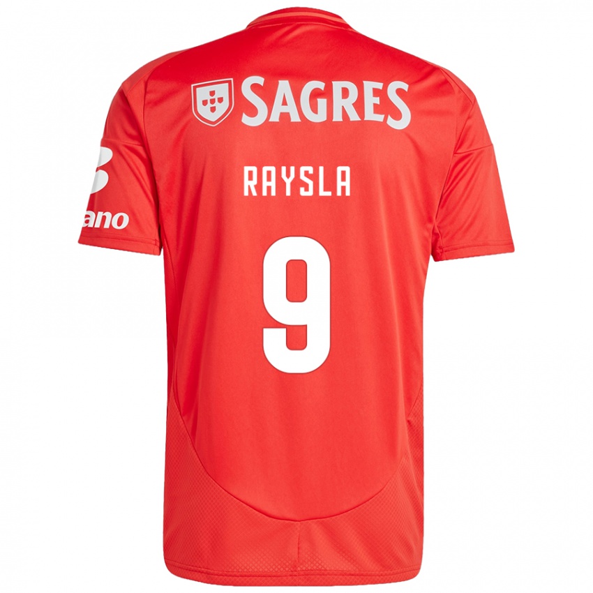 Homem Camisola Nycole Raysla #9 Vermelho Branco Principal 2024/25 Camisa