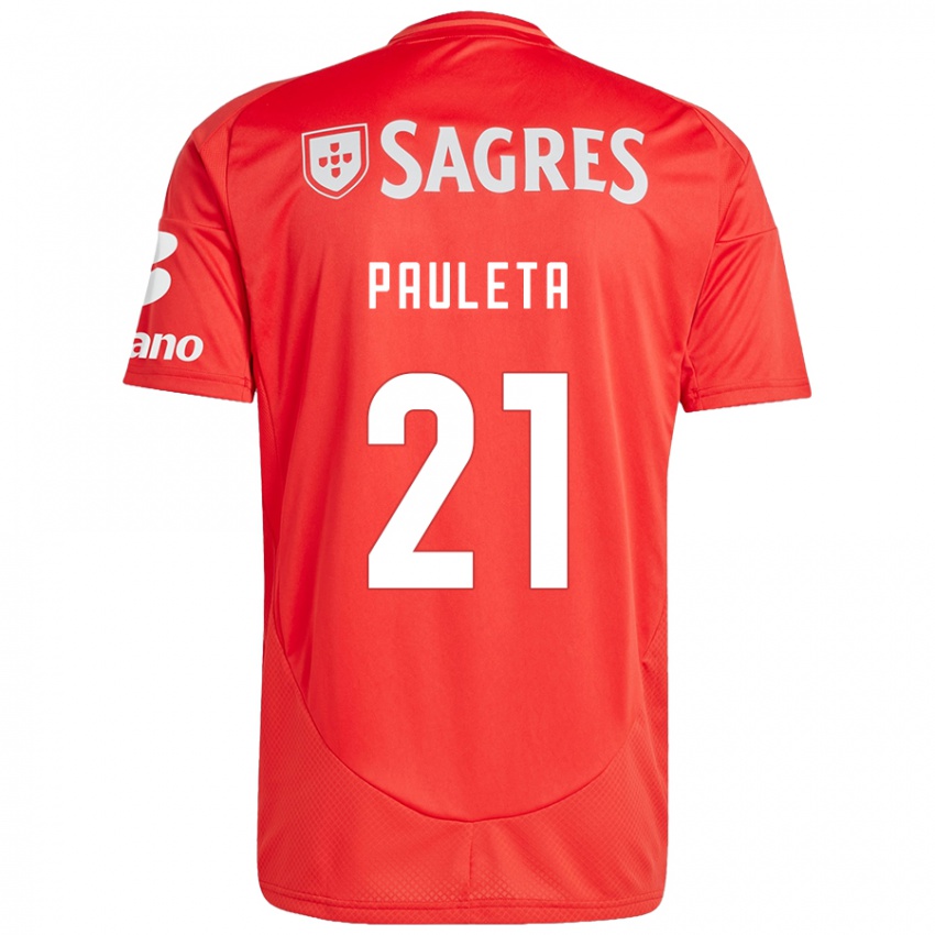 Homem Camisola Pauleta #21 Vermelho Branco Principal 2024/25 Camisa