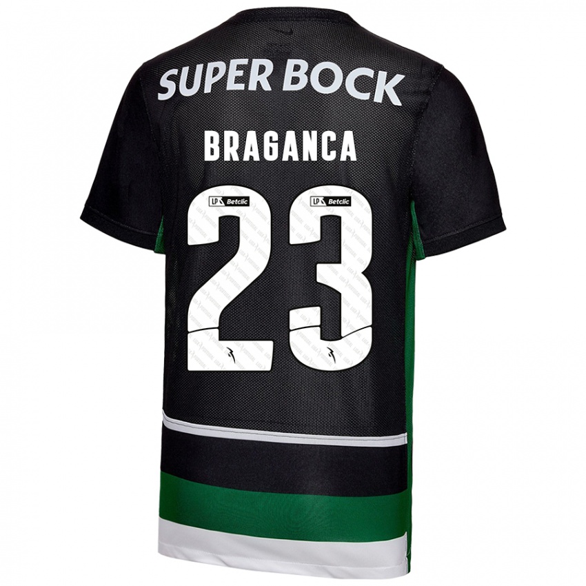 Homem Camisola Daniel Braganca #23 Preto Branco Verde Principal 2024/25 Camisa