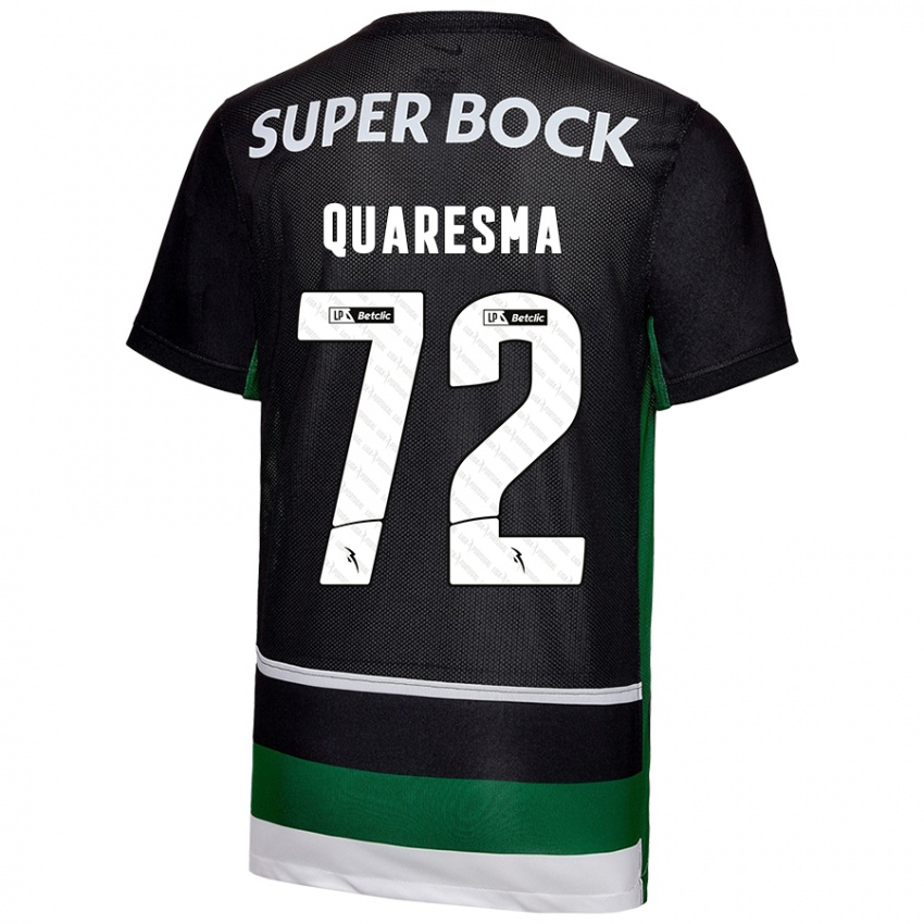 Homem Camisola Eduardo Quaresma #72 Preto Branco Verde Principal 2024/25 Camisa