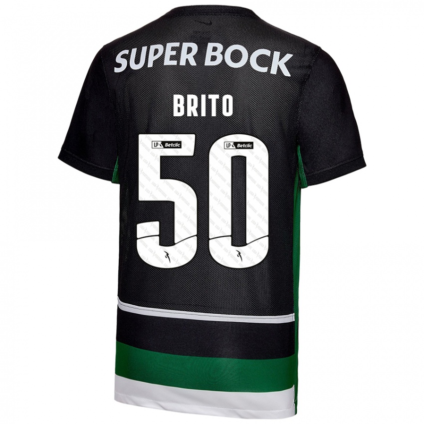 Homem Camisola Alexandre Brito #50 Preto Branco Verde Principal 2024/25 Camisa