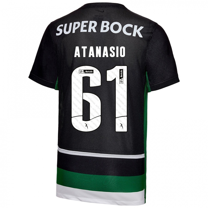 Homem Camisola Atanásio #61 Preto Branco Verde Principal 2024/25 Camisa