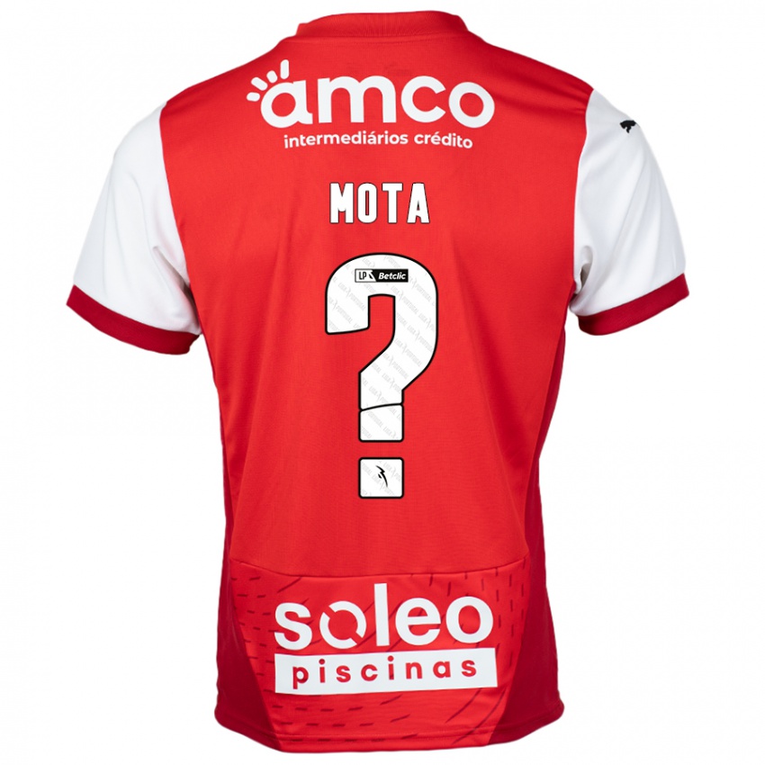 Homem Camisola Edgar Mota #0 Vermelho Branco Principal 2024/25 Camisa