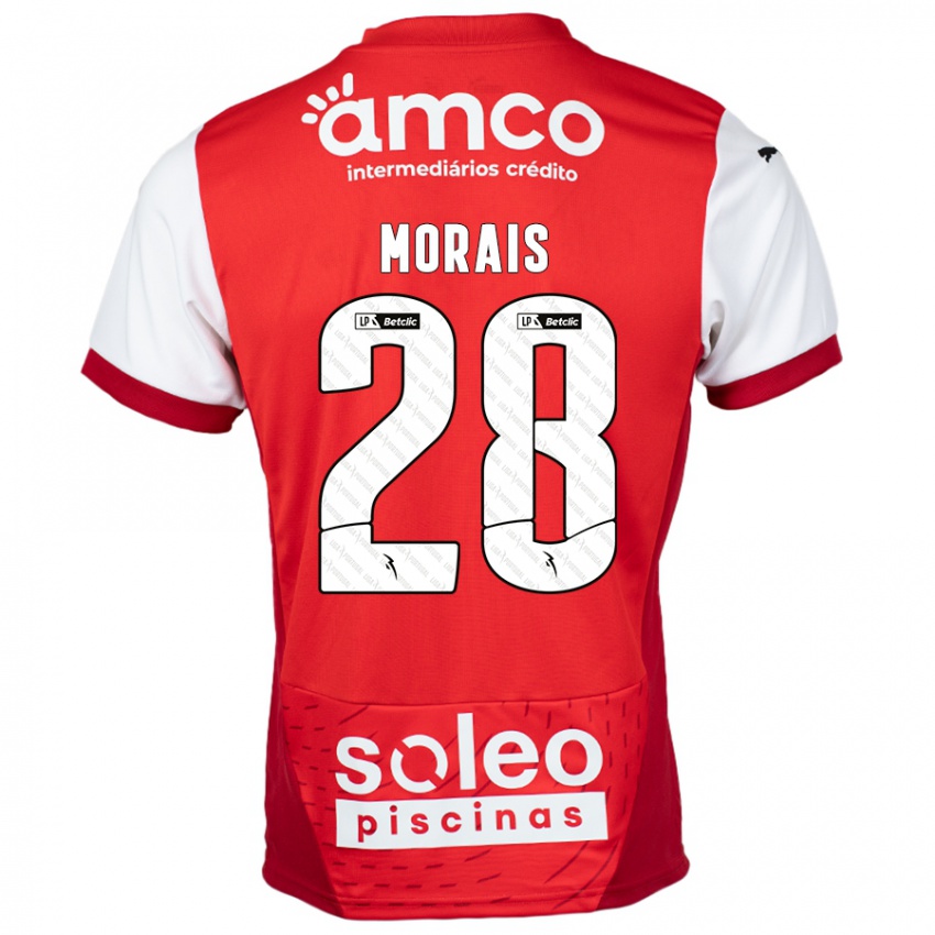 Homem Camisola Patrícia Morais #28 Vermelho Branco Principal 2024/25 Camisa