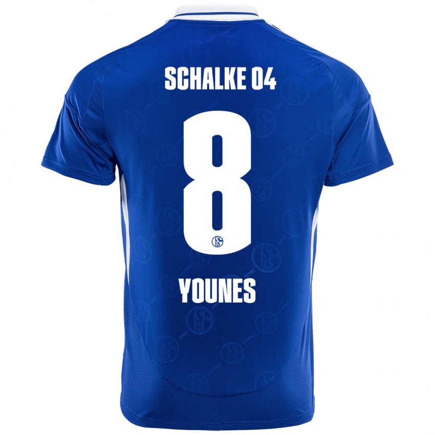 Homem Camisola Amin Younes #8 Azul Real Principal 2024/25 Camisa