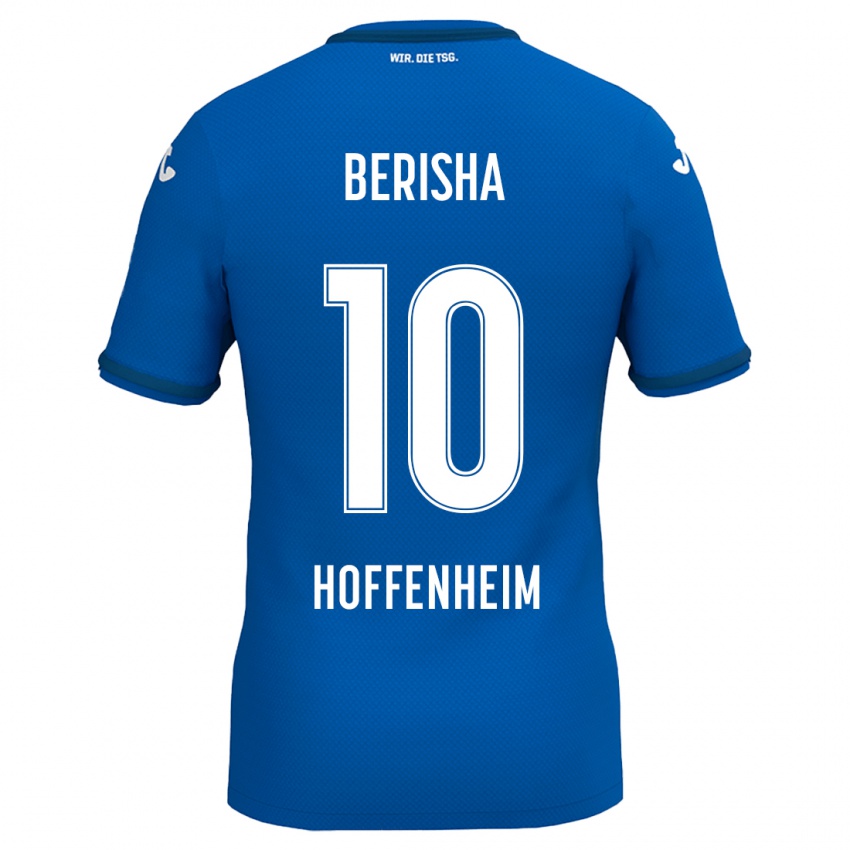 Homem Camisola Mergim Berisha #10 Azul Real Principal 2024/25 Camisa