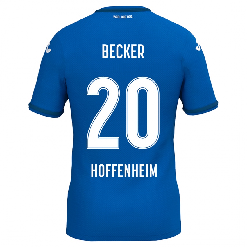 Homem Camisola Finn Ole Becker #20 Azul Real Principal 2024/25 Camisa