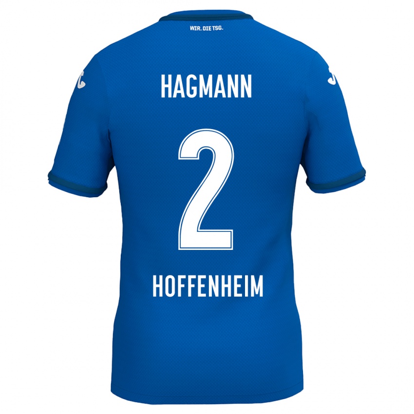 Homem Camisola Felix Hagmann #2 Azul Real Principal 2024/25 Camisa