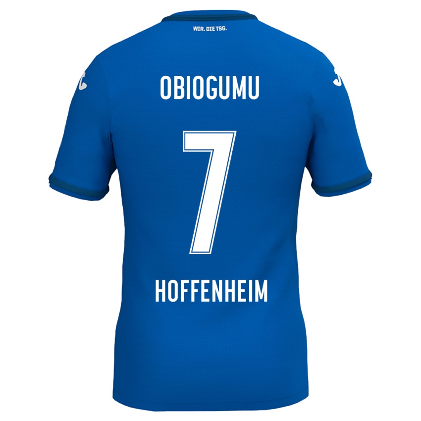 Homem Camisola Uche Obiogumu #7 Azul Real Principal 2024/25 Camisa