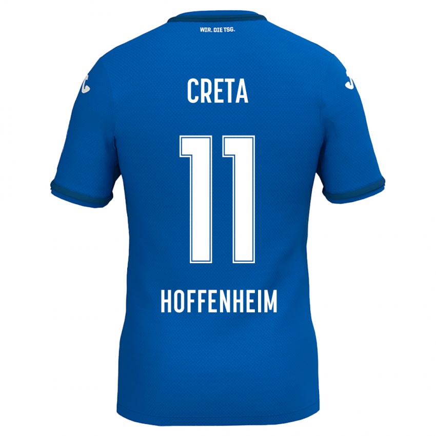 Homem Camisola David Creța #11 Azul Real Principal 2024/25 Camisa