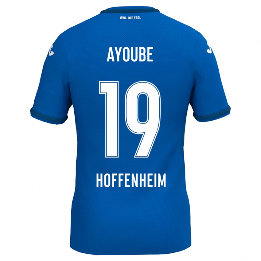 Homem Camisola Ayoube Amaimouni-Echghouyab #19 Azul Real Principal 2024/25 Camisa