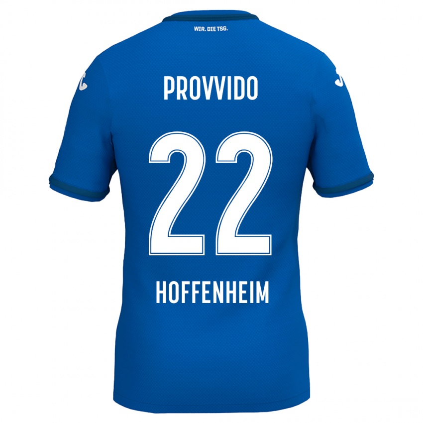 Homem Camisola Luca Provvido #22 Azul Real Principal 2024/25 Camisa