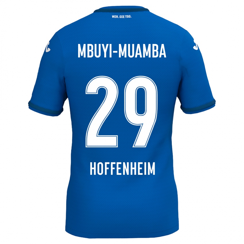 Homem Camisola Hubert Mbuyi-Muamba #29 Azul Real Principal 2024/25 Camisa