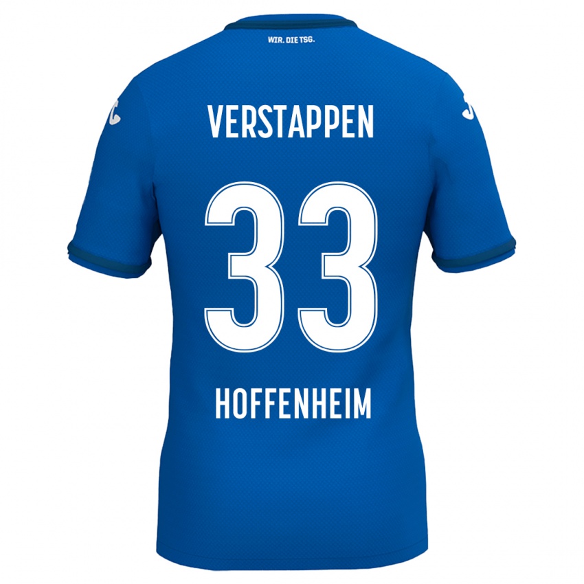 Homem Camisola Eric Verstappen #33 Azul Real Principal 2024/25 Camisa