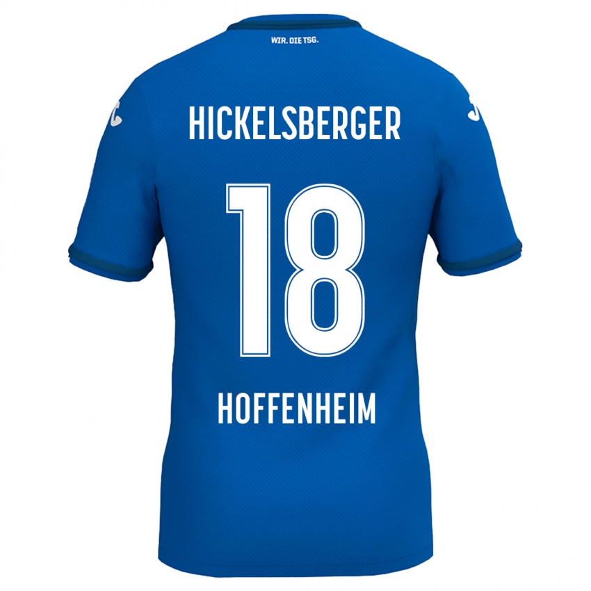 Homem Camisola Julia Hickelsberger #18 Azul Real Principal 2024/25 Camisa