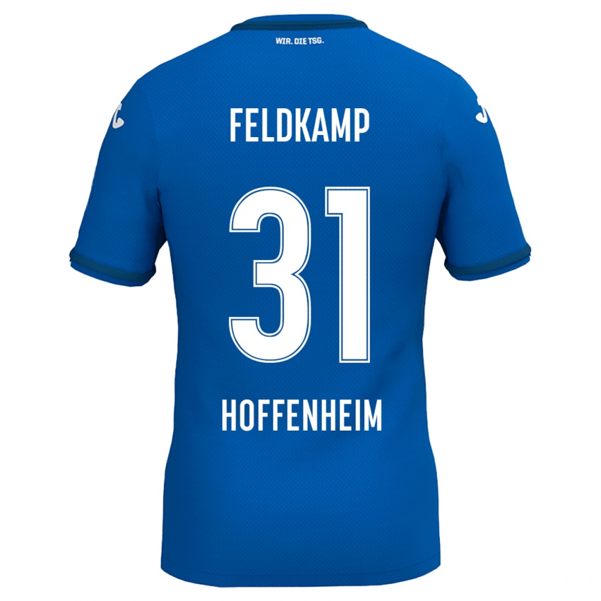 Homem Camisola Jana Feldkamp #31 Azul Real Principal 2024/25 Camisa