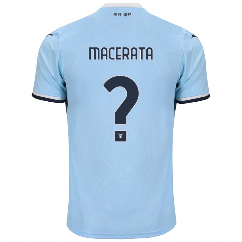 Homem Camisola Francesco Macerata #0 Azul Principal 2024/25 Camisa