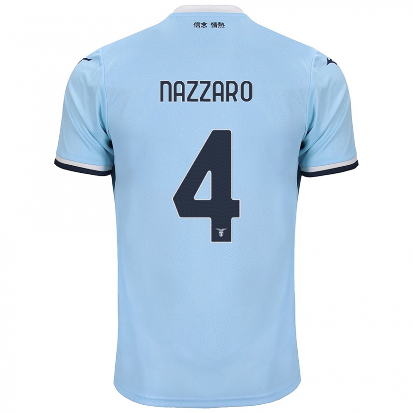 Homem Camisola Marco Nazzaro #4 Azul Principal 2024/25 Camisa