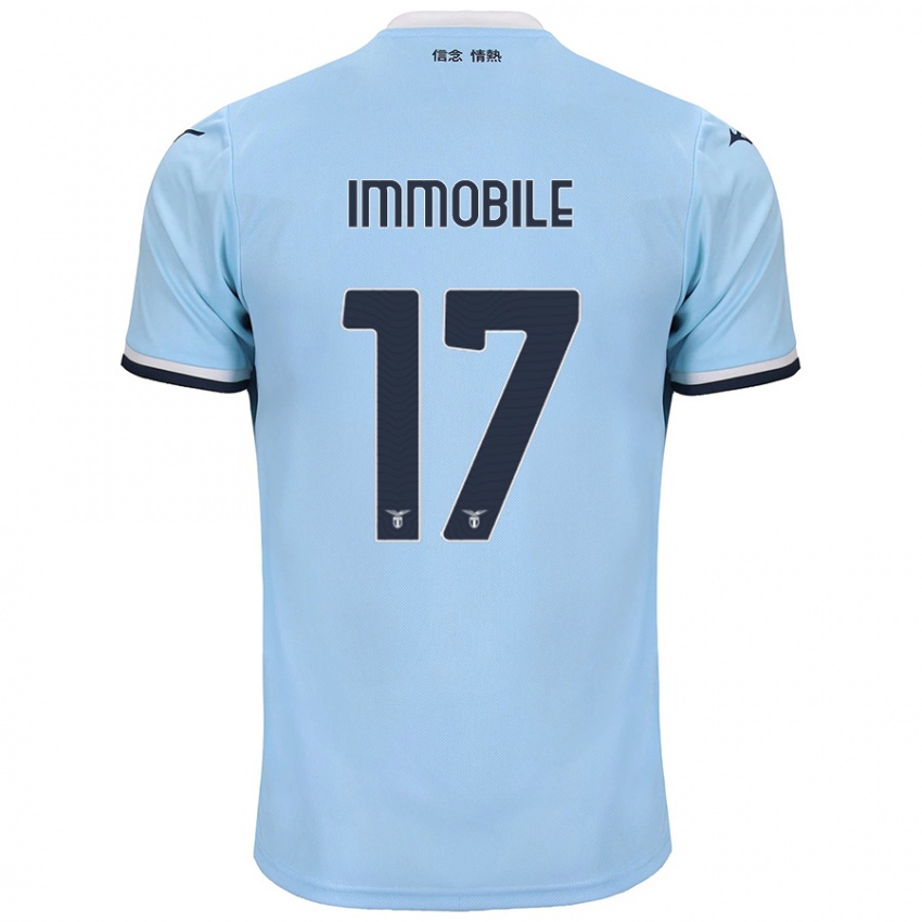 Homem Camisola Ciro Immobile #17 Azul Principal 2024/25 Camisa