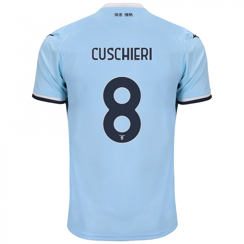 Homem Camisola Rachel Cuschieri #8 Azul Principal 2024/25 Camisa