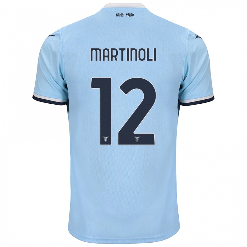 Homem Camisola Elettra Martinoli #12 Azul Principal 2024/25 Camisa