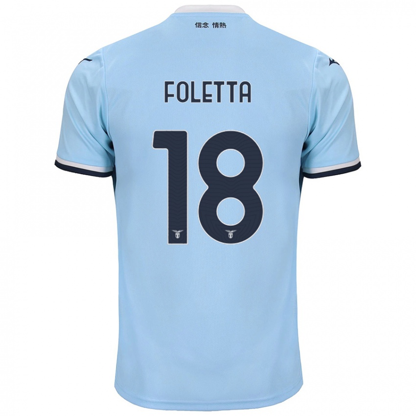 Homem Camisola Isabella Foletta #18 Azul Principal 2024/25 Camisa